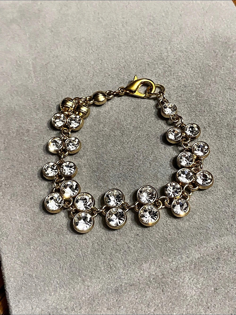 Gold-Tone Crystal Statement Bracelet